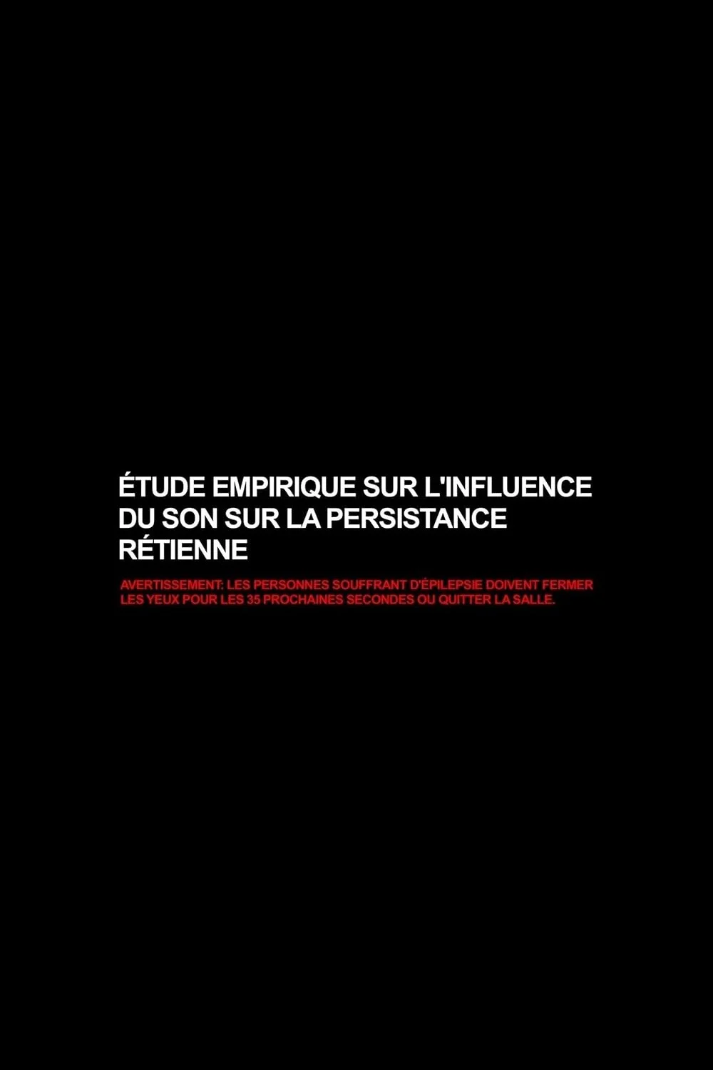 Empirical Study on the Influence of Sound on the Persistence of Vision
