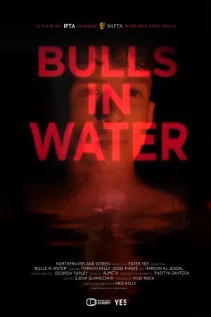 Bulls in Water - Poster
